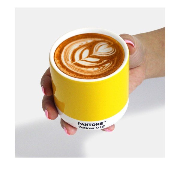 Tazza in ceramica gialla 175 ml Cortado Yellow 012 - Pantone-image-1