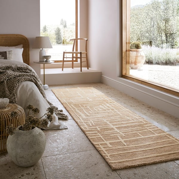 Passatoia beige 80x300 cm Elliot – Flair Rugs-image-1