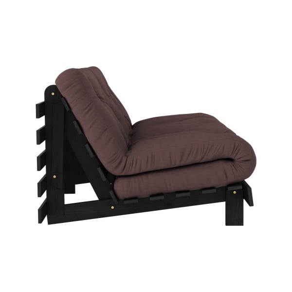 Divano letto marrone scuro 160 cm Roots Black Night - Karup Design-image-3