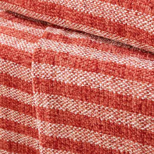 Coperta di velluto rosso-arancio 130x170 cm Stripe Chenille - Catherine Lansfield-image-2