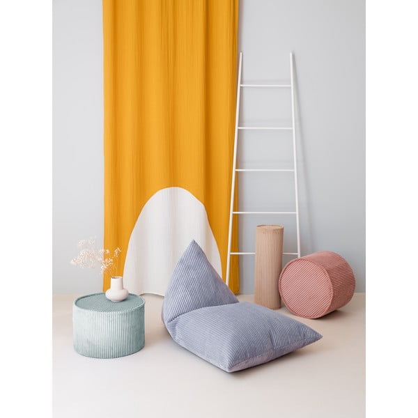 Pouf a sacco per bambini blu con rivestimento in velluto a coste Big Lounger – Wigiwama-image-1