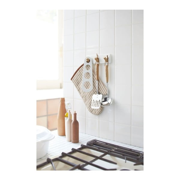 Scaffale da parete bianco per utensili da cucina Trio - YAMAZAKI-image-2