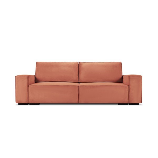 Divano letto in velluto a coste rosa Azalea - Mazzini Sofas-image-2