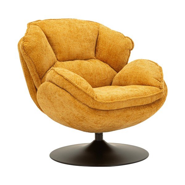 Poltrona color senape girevole Retro Style – Mauro Ferretti