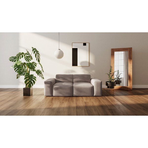 Divano in velluto a coste beige 205 cm Fluvio - MESONICA-image-1