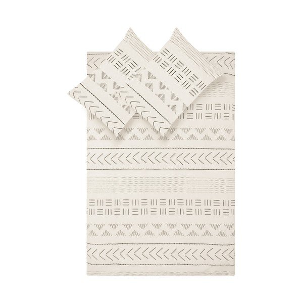 Biancheria da letto matrimoniale beige in percalle di cotone , 200 x 200 cm - Westwing Collection