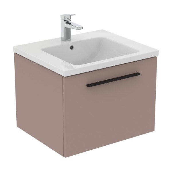 Mobile per lavabo grigio e beige a sospensione 60x44 cm i.Life B - Ideal Standard-image-2