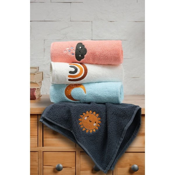 Asciugamani in cotone in set da 4 30x50 cm - Mila Home-image-2