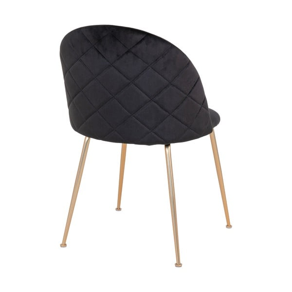 Sedie da pranzo in velluto nero in un set di 2 pezzi Geneve - House Nordic-image-3