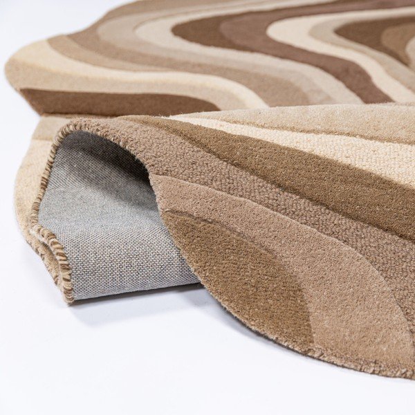 Tappeto marrone/beige in lana tessuto a mano 140x200 cm Envy Wool – Flair Rugs-image-4