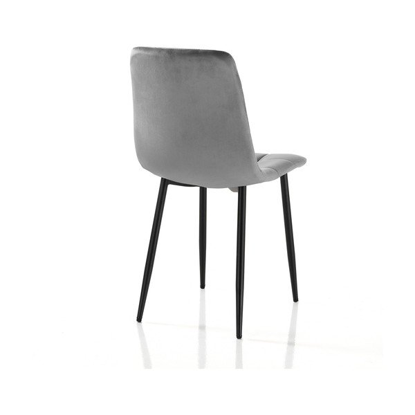 Sedie da pranzo in velluto grigio in un set di 2 pezzi Faffy - Tomasucci-image-2