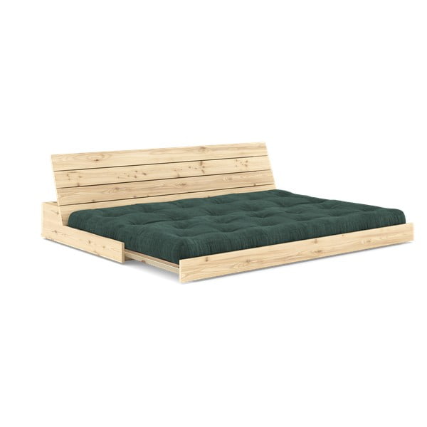 Divano letto in velluto a coste verde scuro 196 cm Base - Karup Design-image-4