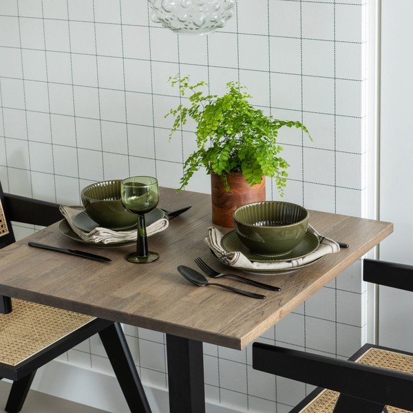 Tavolo da pranzo con piano in rovere massiccio 80x80 cm Tablo – WOOOD-image-1