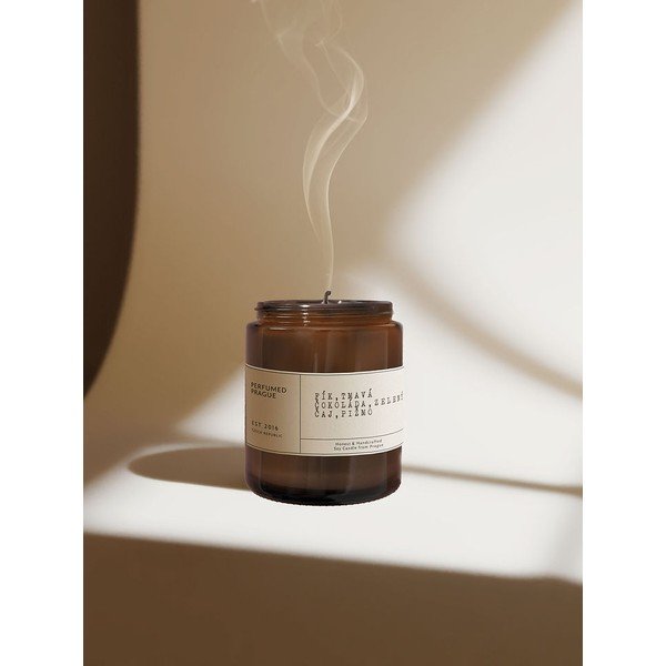 Candela in cera di soia profumata tempo di combustione 40 h #44 Chocolate, Fig, Musk – Perfumed Prague
