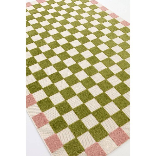 Tappeto da interno/esterno verde/rosa 200x290 cm Enja – Jotex-image-4