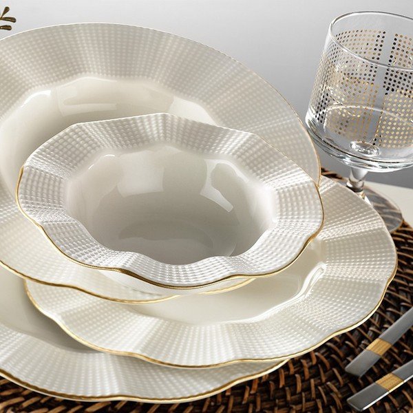 Set di stoviglie in porcellana Lux da 83 pezzi - Kütahya Porselen-image-1