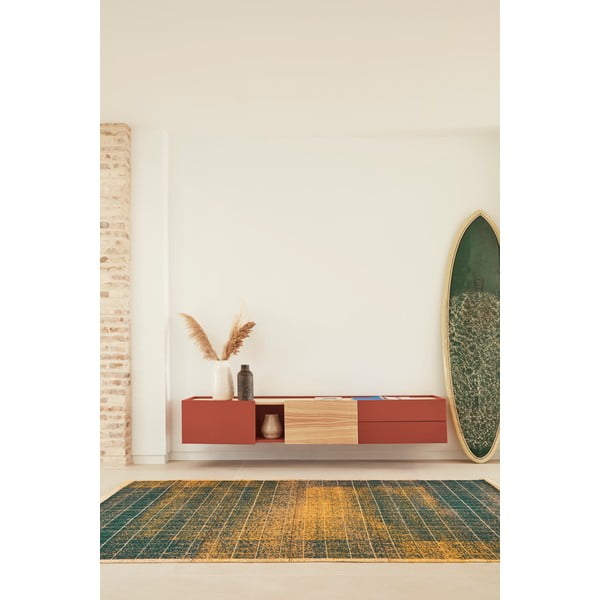 Tavolo TV in rovere color mattone naturale 180x45 cm Otto - Teulat-image-1