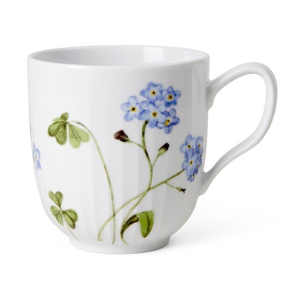 Tazza bianca in porcellana con motivo floreale 330 ml Hammershøi Summer - Kähler Design