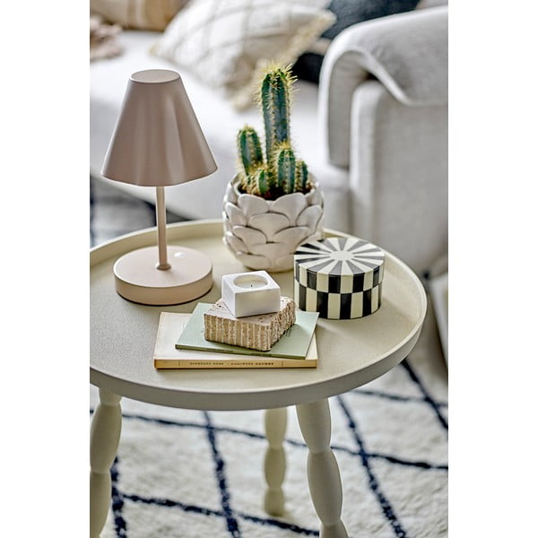 Lampada da tavolo dimmerabile a LED beige con paralume in metallo (altezza 28 cm) Lianna - Bloomingville-image-1