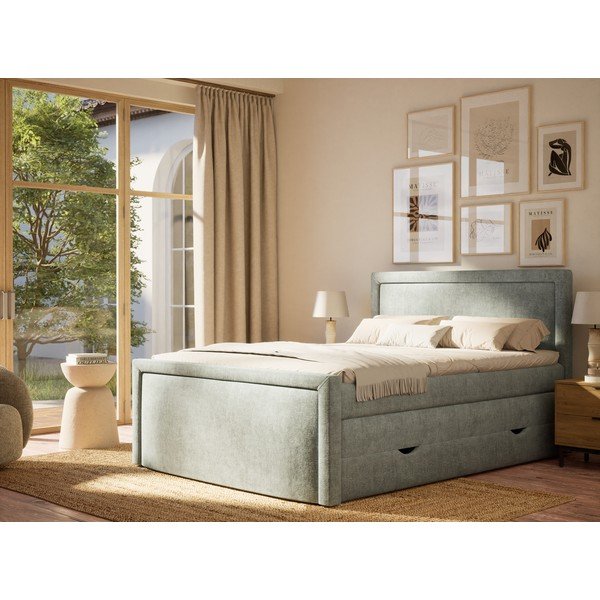 Letto boxspring azzurro con contenitore 180x200 cm Fresco – Maison de Rêve-image-3
