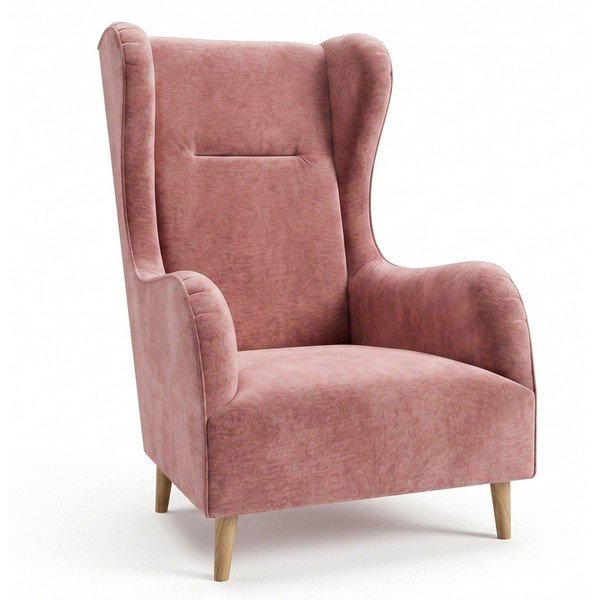 Poltrona in velluto rosa Carole - Ropez