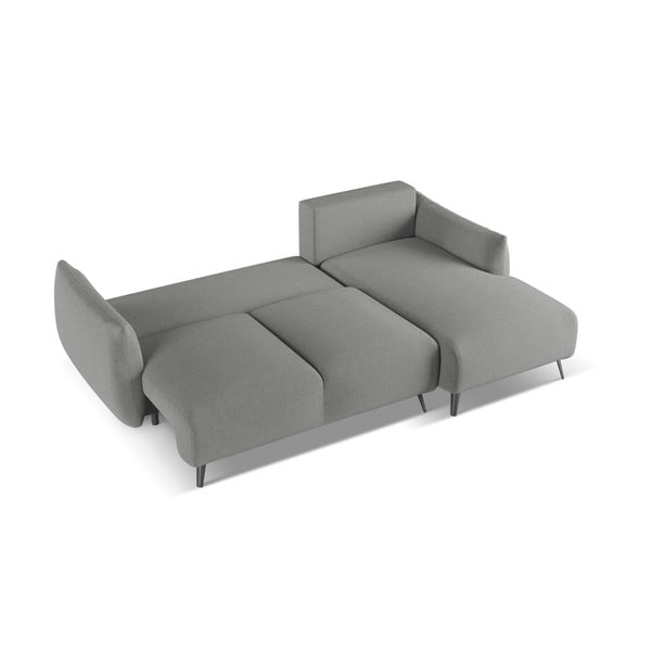 Divano angolare grigio chiaro (con penisola a destra) Malie – Makamii-image-3