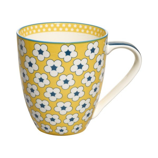 Žlutý porcelánový hrnek Maxwell & Williams Cotton Bud, 500 ml