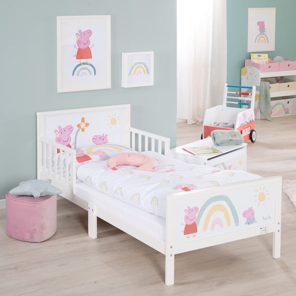 Letto bianco per bambini 70x140 cm Peppa Pig - Roba-image-1