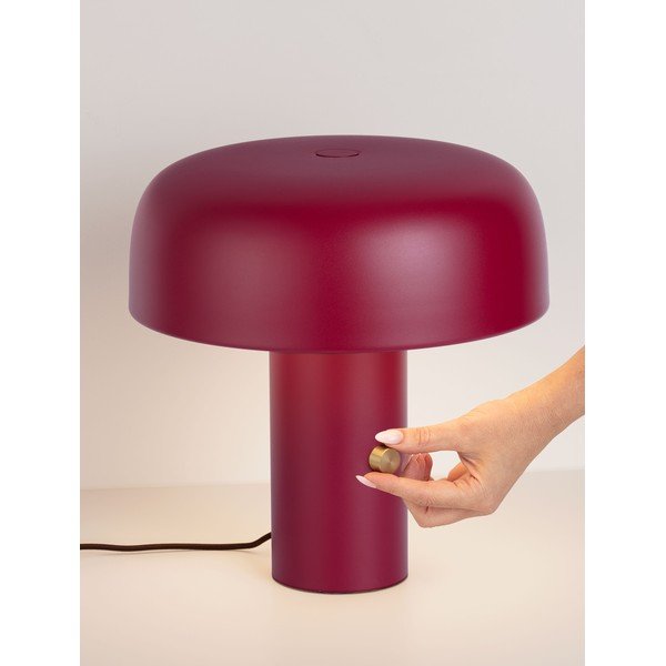 Lampada da tavolo LED burgundy in metallo con intensità regolabile (altezza totale 31 cm) Noelia – Nova Luce-image-1