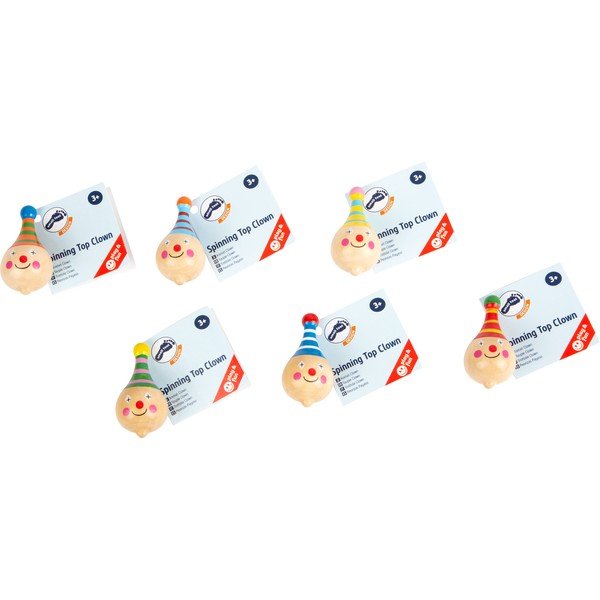 Set di 6 papere in legno a forma di pagliaccio - Legler-image-3