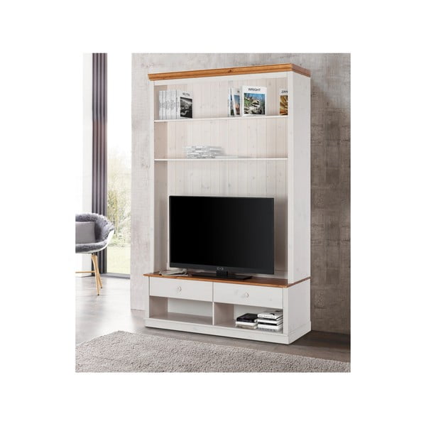Set TV in legno di pino bianco 140x223 cm Anita - Støraa-image-2