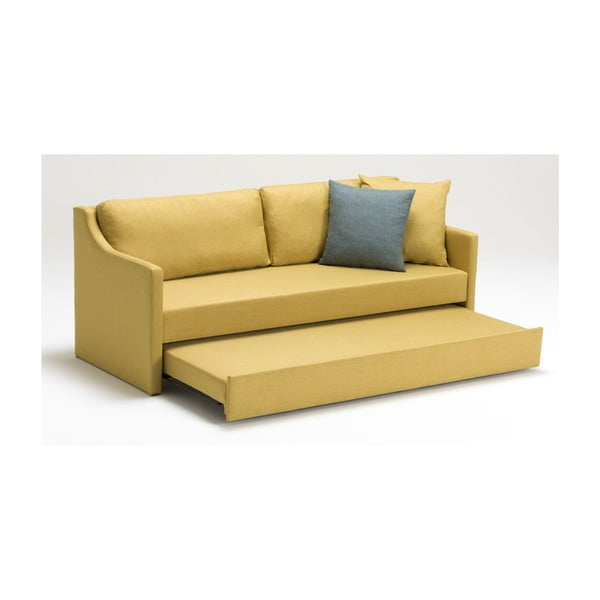 Divano letto giallo a tre posti Doty - Balcab Home-image-2