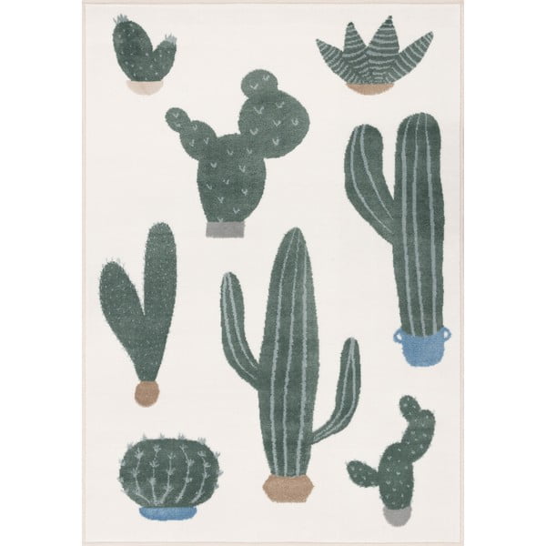 Tappeto per bambini verde e avorio 120x170 cm Cacto Malachite – FD