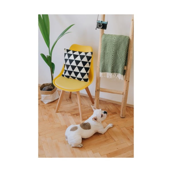 Žlutá židle s bukovými nohami Bonami Essentials Lumos-image-3