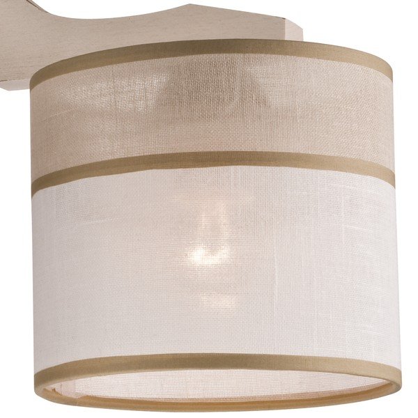 Lampada da soffitto marrone chiaro con paralume in tessuto ø 16 cm Andrea - LAMKUR-image-4
