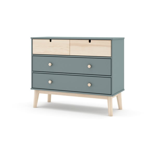 Cassettiera per bambini verde polveroso 100x81x40 cm Estefania – Marckeric-image-4