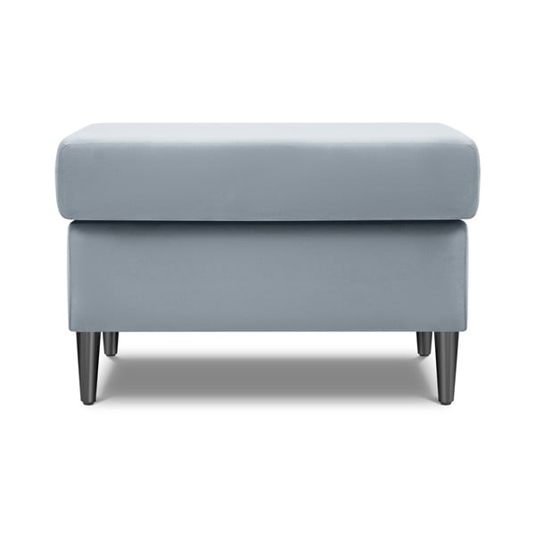 Poggiapiedi azzurro con rivestimento in velluto Kyoto – Cosmopolitan Design