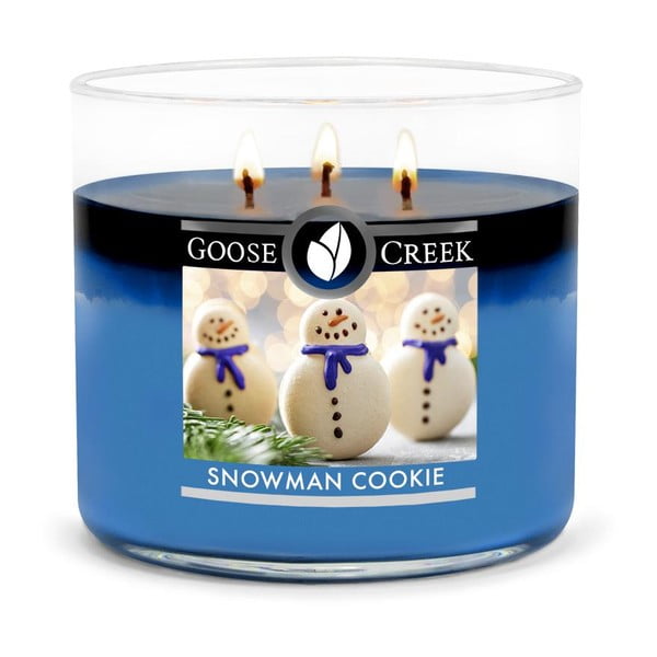 Candela profumata in scatola di vetro Snowman Cookie, 35 ore di combustione - Goose Creek