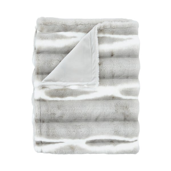 Coperta grigio chiaro in pelliccia finta 130x170 cm Flint – Catherine Lansfield