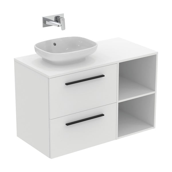 Mobile bagno basso a sospensione bianco 40x63 cm i.Life B - Ideal Standard-image-2