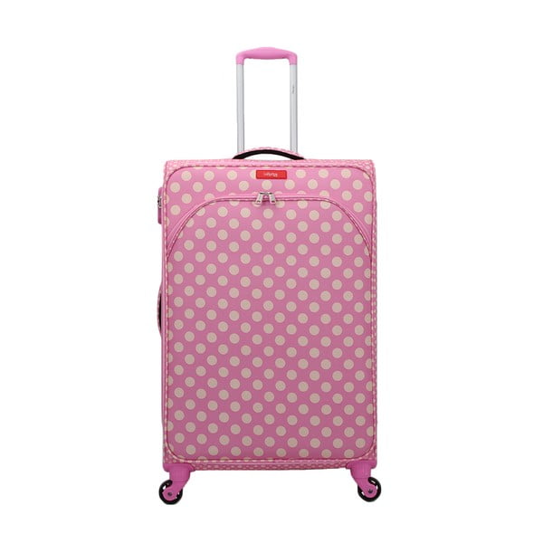 Valigia rosa su 4 ruote Lollipops Jenny, altezza 77 cm - LOLLIPOPS
