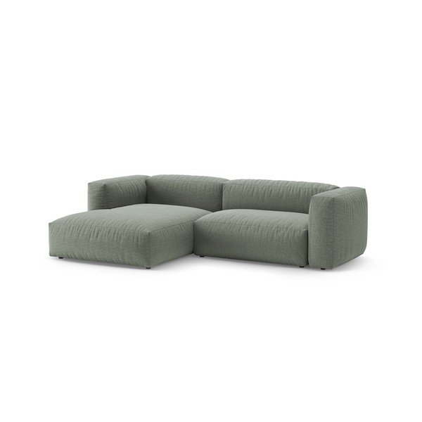Divano angolare componibile verde polveroso allungabile (con penisola a sinistra/con chaise lounge) – Micadoni -image-4