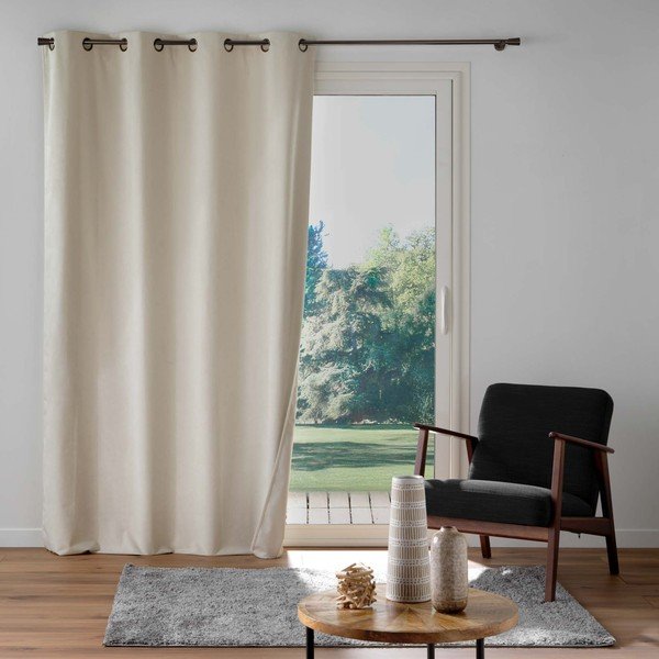 Tenda beige in velluto 140x260 cm Olympe – douceur d'intérieur-image-2