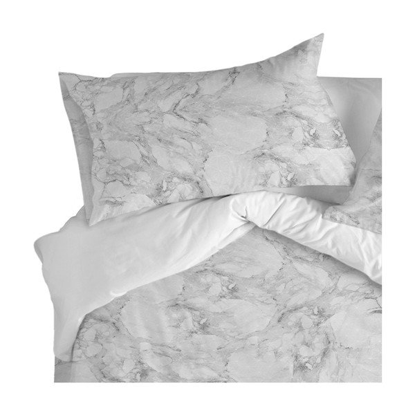 Set di 2 federe in cotone Essence Marble, 50 x 75 cm - Blanc-image-1