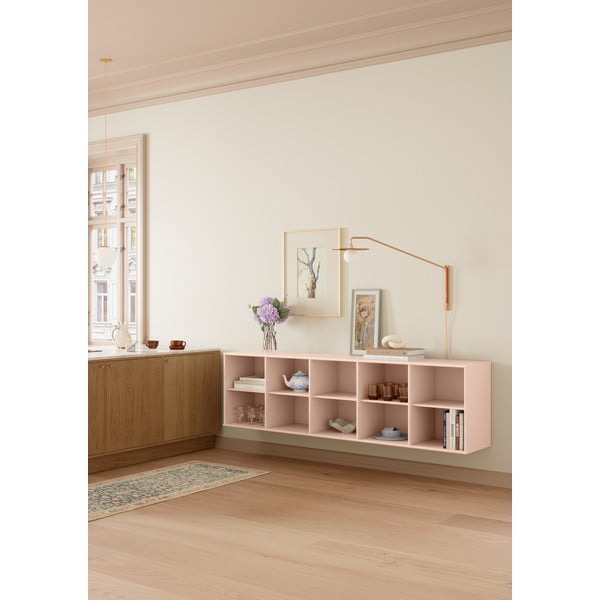 Libreria rosa chiaro da appendere 176x61x42 cm Mistral – Hammel Furniture-image-2