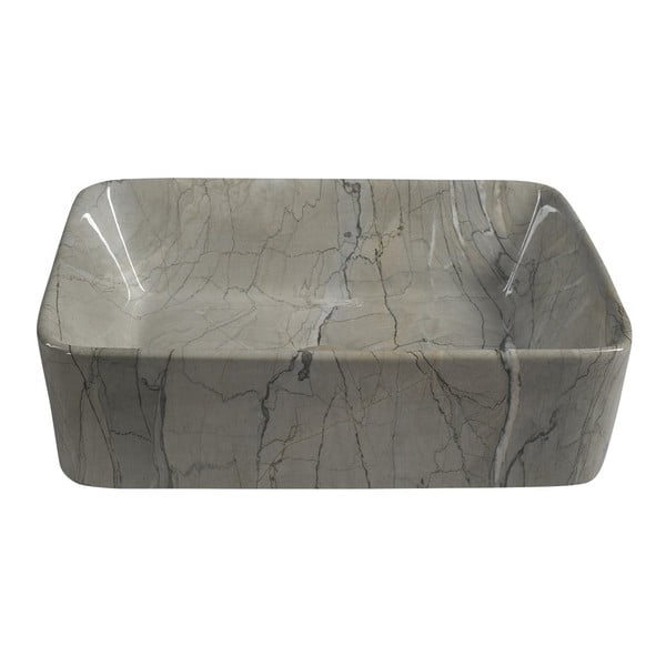 Lavabo grigio in ceramica 47,5x37,5 cm Dalma – Sapho-image-2