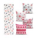 Set di 4 federe natalizie e runner da tavola Rosso Natale - Minimalist Cushion Covers