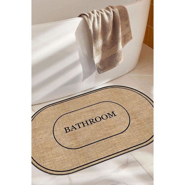 Tappetino da bagno marrone 60x90 cm Jute Look - Mila Home-image-1