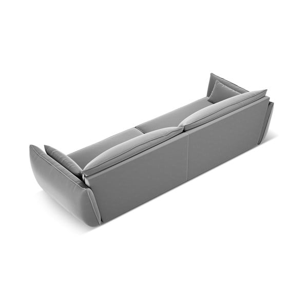 Divano grigio chiaro con rivestimento in velluto 248 cm Vanda – Mazzini Sofas-image-3