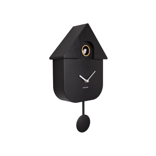 Orologio da parete nero , 21,5 x 41,5 cm Modern Cuckoo - Karlsson-image-2